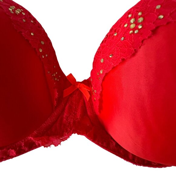 Victoria's Secret Dream Angels push-up bra with lace and rhinestones Size 34DDD - Picture 3 of 7